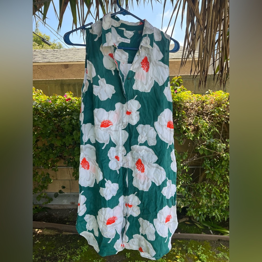 Equipment silk button-down shift dress size small